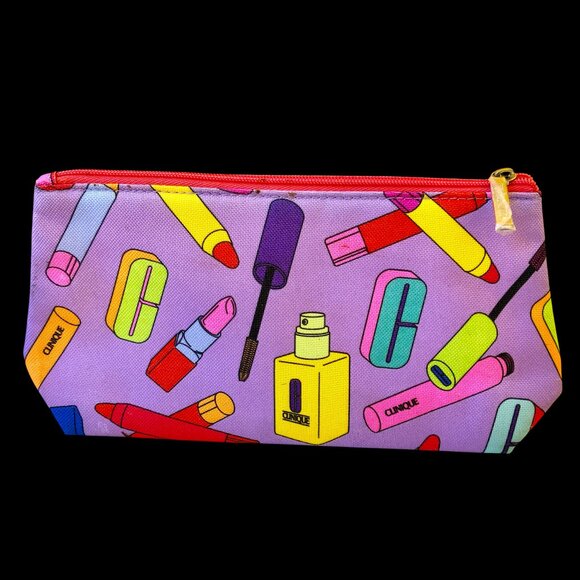 CLINIQUE Makeup Bag Zipper Pouch Lot of 2 Bags New - Picture 8 of 12